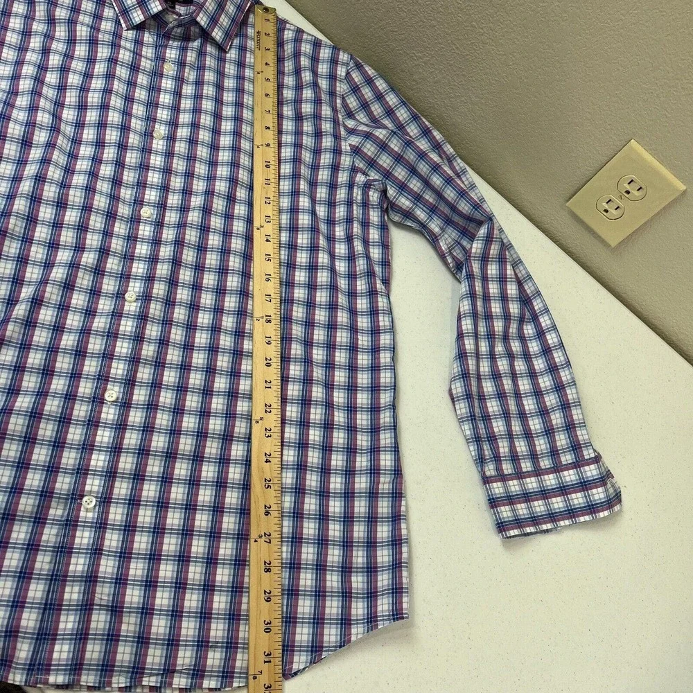 Banana Republic Men's Grant Fit Plaid‎ Button Down Shirts Long Sleeve Size XL